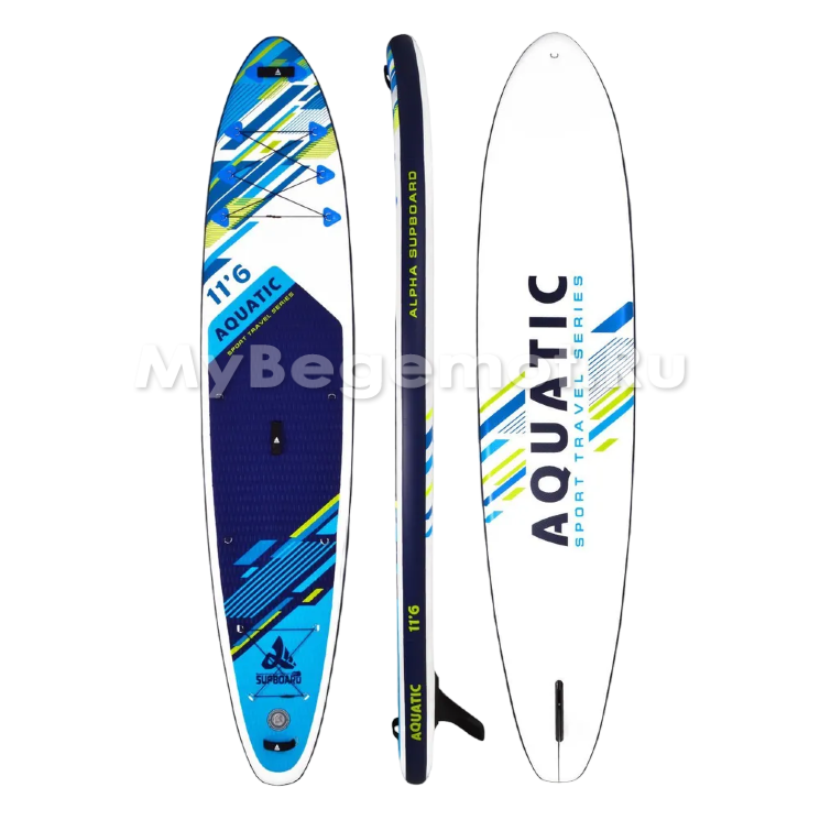 ДОСКА ДЛЯ SUP-СЕРФИНГА 11`6 AQUATIC SPORT-TRAVEL. Комплектация Комфорт.