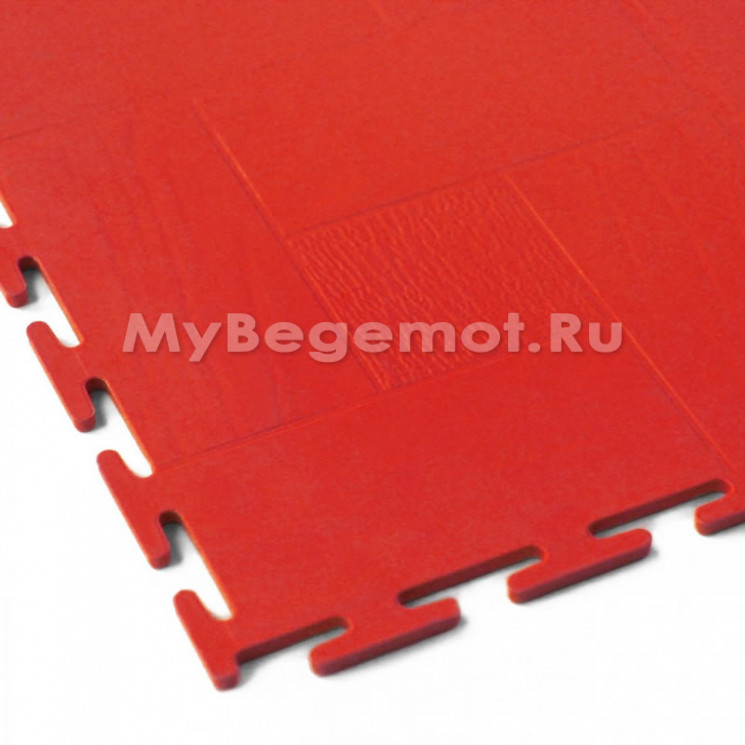 Модульное напольное ПВХ покрытие SENSOR WOOD, RAL 3020, красный.