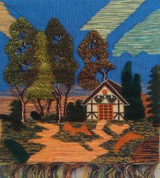 Коврик джутовый (панно) 100см x 80см  