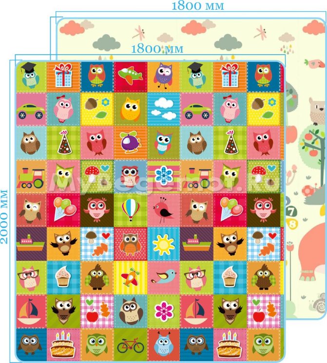  Детский коврик MamboBaby "Совята и Мир животных" 200*180*0.5 см